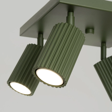 Ceiling lamp KARBON 4 olive green