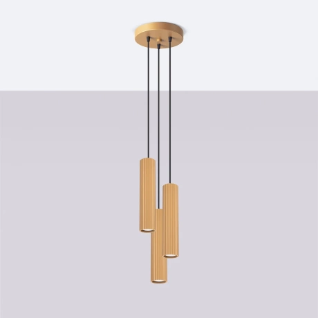 Pendant lamp KARBON 3P gold