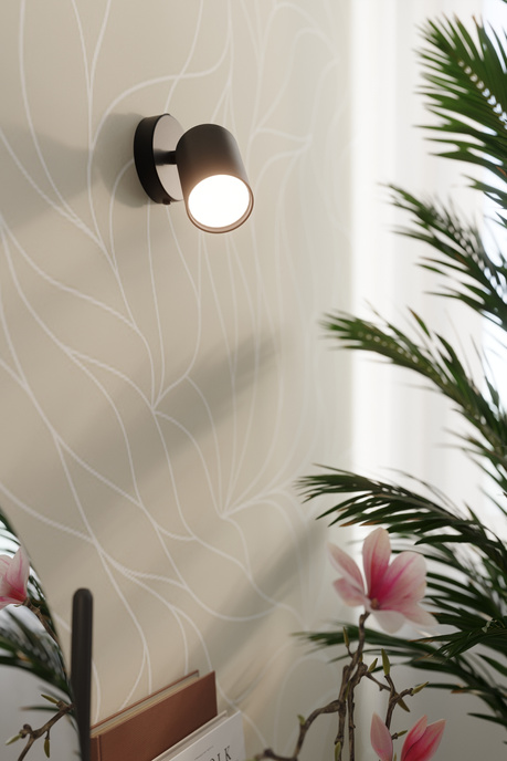 Ceiling lamp LEMMI 2 black + 2x LED Bulb GU-10 3000K Warm 7W 510lm