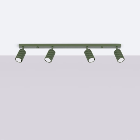 Ceiling lamp KARBON 4L olive green