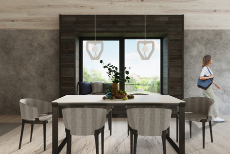 Pendant Lamp TRES white + 1x LED Bulb E27 3000K Warm 7.5W 620lm