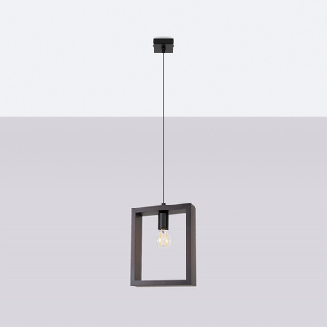 Ceiling pendant lamp ARIES wenge + 1x LED Bulb E27 3000K Warm White 7.5W 620lm