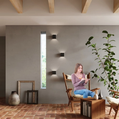 Wall lamp LUCA black LED IP54