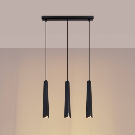 Ceiling pendant PRYSM 3L black + 3x LED Bulb G9 4000K Cool White 4.5W 460lm