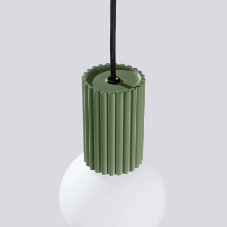 Pendant lamp HALO 1 olive green