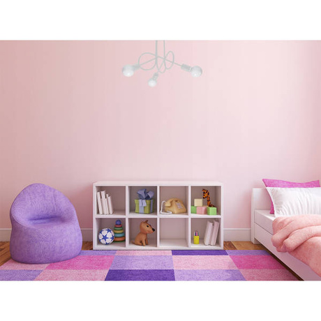 Chandelier SUPEŁ 3 white + 3x LED Bulb E27 4000K Cool White 7.5W 650lm