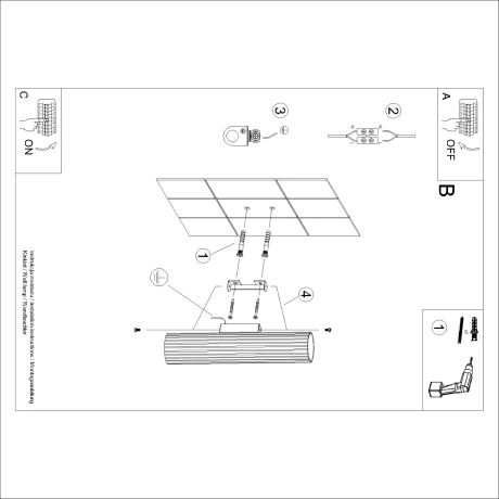 Wall lamp KARBON 30 black
