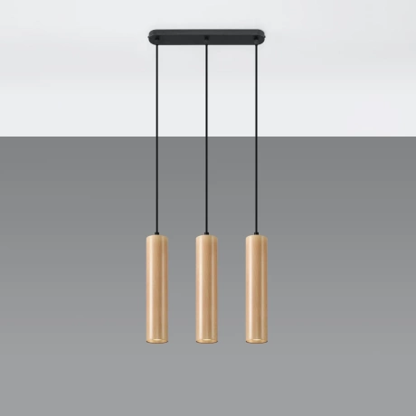 Pendant lamp LINO 3 wood