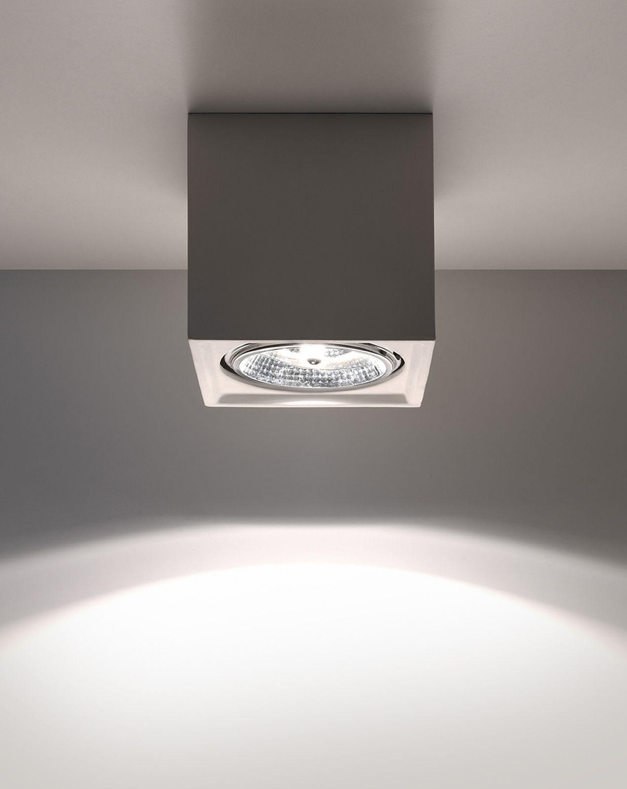 Ceiling lamp SEIDA ceramic white + 1x LED bulb GU10 AR111 3000K WARM 10W 800lm