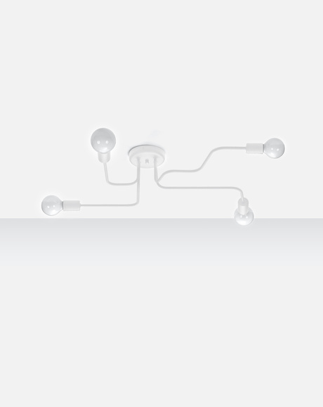 Chandelier HECTOR 4 White + 4x LED Bulb E27 4000K Cool White 7.5W 650lm