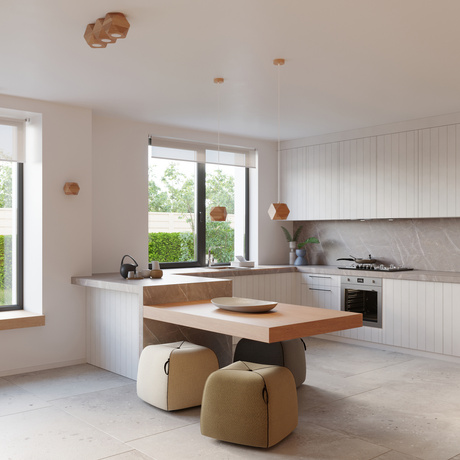 Pendant Light WOODY natural wood + 1x LED Bulb GU-10 3000K Warm White 7W 620lm