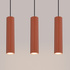Pendant lamp KARBON 3L red ochre