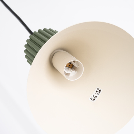 Pendant lamp ESTRIA 1 beige/olive green