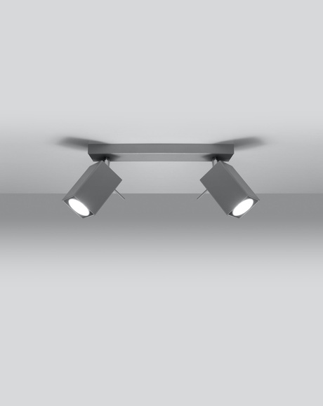 Ceiling lamp MERIDA 2 gray + 2x LED Bulb GU-10 4000K Cool White 7W 630lm
