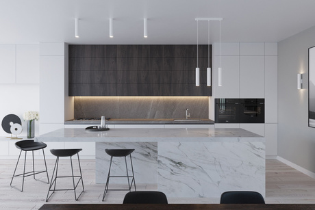 Pendant lamp LAGOS 3P white + 3x LED Bulb GU-10 4000K Cool White 7W 630lm