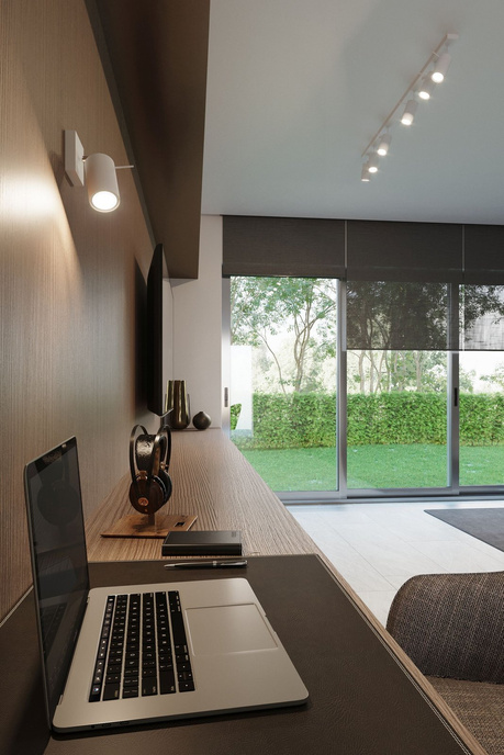 Ceiling lamp RING 4 white + 4x LED Bulb GU-10 3000K Warm 7W 620lm