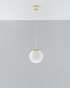Pendant lamp UGO 20 gold + 1x LED Bulb E27 4000K Cool White 7.5W 650lm