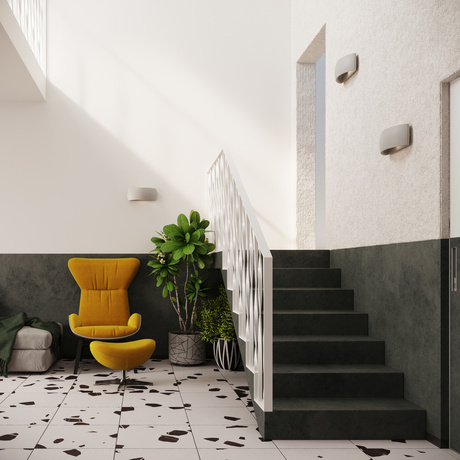 Wall lamp ceramic PONTIUS grey + 1x LED bulb G9 4000K Cool White 4.5W 530lm