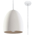 Hanging ceramic lamp FLAWIUSZ white + 1x LED Bulb E27 3000K Warm 7.5W 620lm