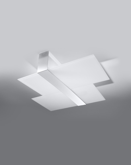 Ceiling lamp MASSIMO chrome + 2x LED bulb E27 3000K Warm 7.5W 620lm