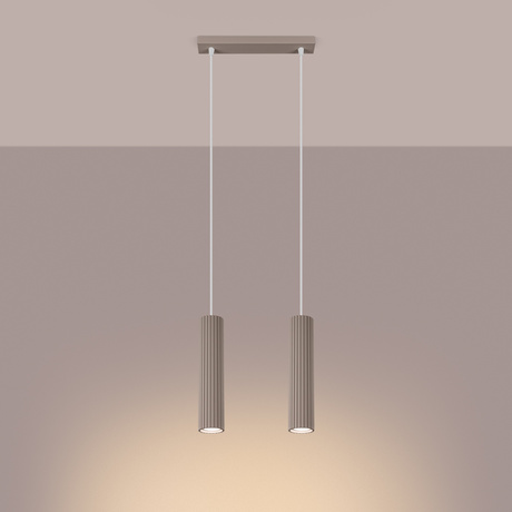 Pendant lamp KARBON 2 taupe