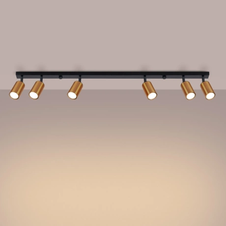 Ceiling lamp WINX 6L black/cooper