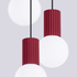 Pendant lamp HALO 3P burgundy