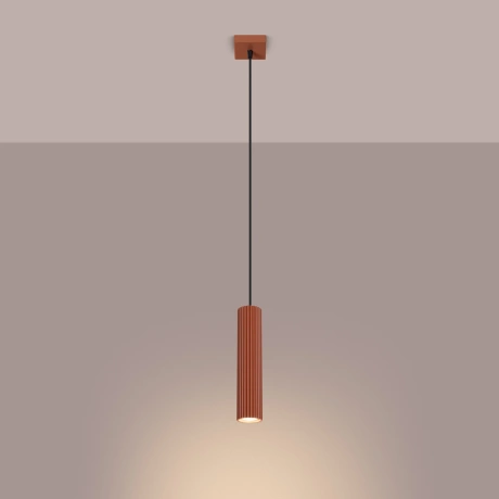 Pendant lamp KARBON 1 red ochre