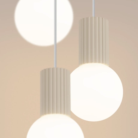 Pendant lamp HALO 3P beige