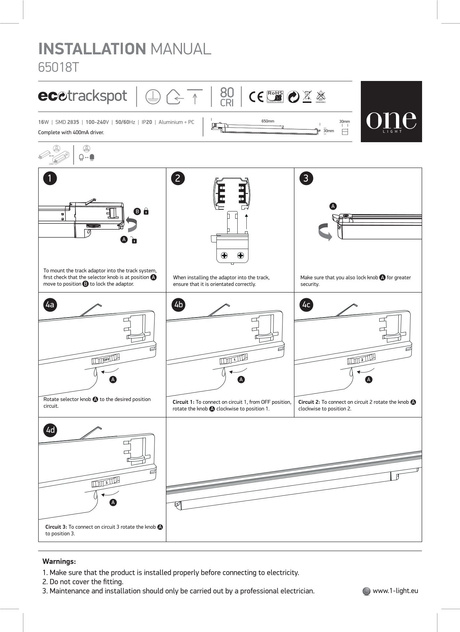 LUMO black LED 3000K-4000K-5000K 16W 1600lm