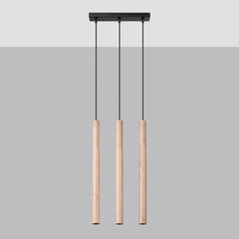Pendant lamp PASTELO 3L wood