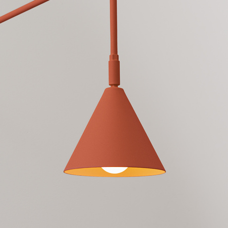 Wall lamp NOX red ochre