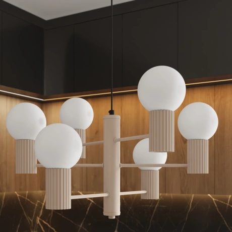 Chandelier HALO 6 taupe