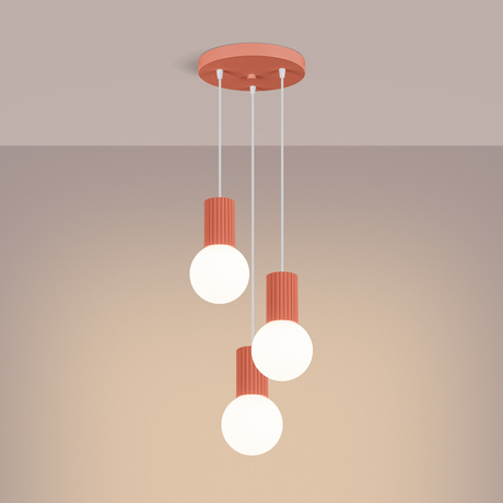Pendant lamp HALO 3P peach