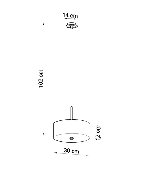 Chandelier SKALA 30 white + 3x LED Bulb E27 4000K Cold 7,5W 650lm
