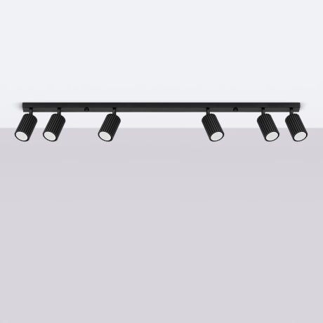 Ceiling lamp KARBON 6L black