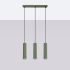 Pendant lamp KARBON 3L olive green