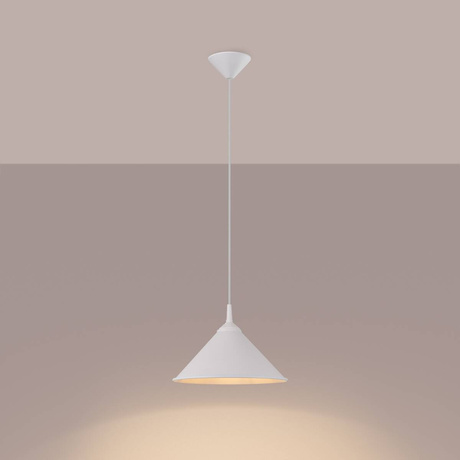 Ceiling pendant light ZUMA white + 1x LED Bulb E27 4000K Cool White 7,5W 690lm