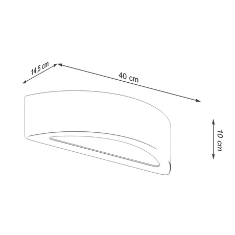 Wall lamp ATENA concrete + 1x LED Bulb E27 4000K Cool White 7.5W 650lm