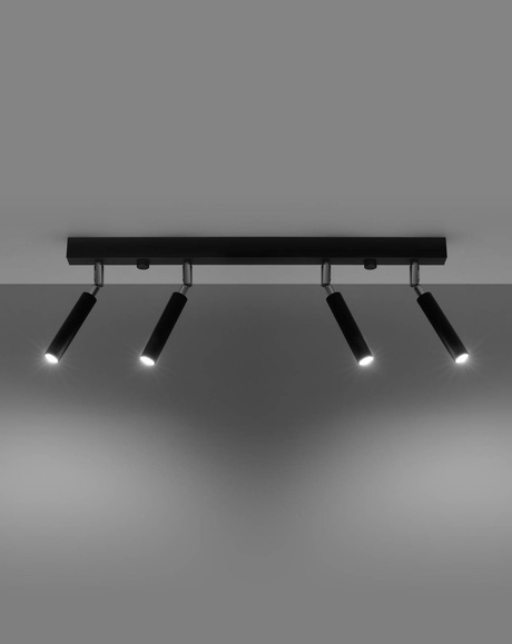 Ceiling lamp EYETECH 4 black + 4x LED Bulb G9 3000K Warm 4.5W 510lm