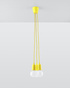 Hanging lamp DIEGO 3 yellow + 3x LED Bulb E27 4000K Cool White 7.5W 650lm