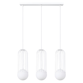 BRINA 3L white hanging lamp + 3x LED G9 4000K Cool White 4.5W 460lm bulb