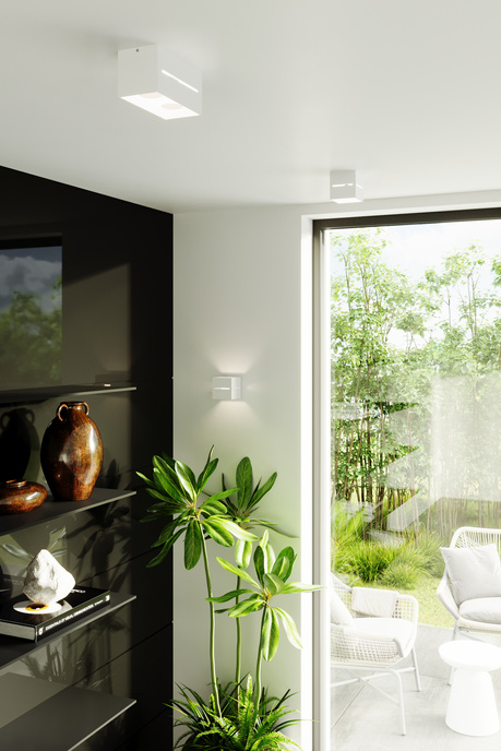 Ceiling lamp LOBO white + 1x LED Bulb G9 3000K Warm 4.5W 510lm