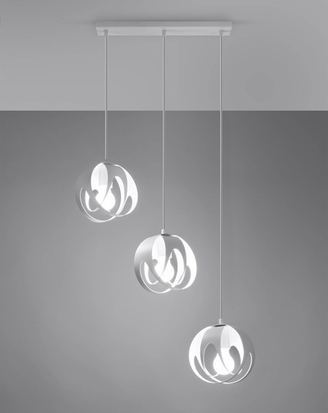 Ceiling lamp TULOS 3L white + 3x LED Bulb E27 3000K Warm 7.5W 620lm