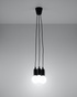 Ceiling lamp DIEGO 3 black + 3x LED Bulb E27 3000K Warm 7.5W 620lm
