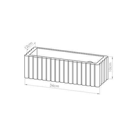 Wall lamp ceramic RIGATA beige