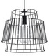 Pendant lamp GATE black + 1x LED Bulb E27 3000K Warm 7.5W 620lm