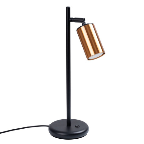 WINX desk lamp black/copper + 1x LED Bulb GU-10 3000K Warm 7W 510lm