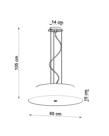 Chandelier VEGA 60 white + 5x LED Bulb E27 3000K Warm 7.5W 620lm