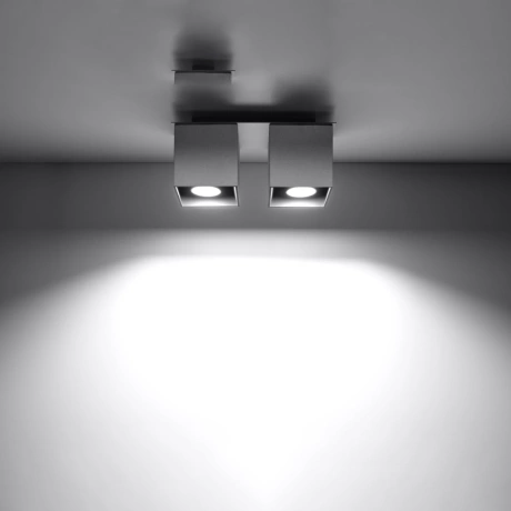 Ceiling lamp QUAD 2 grey
